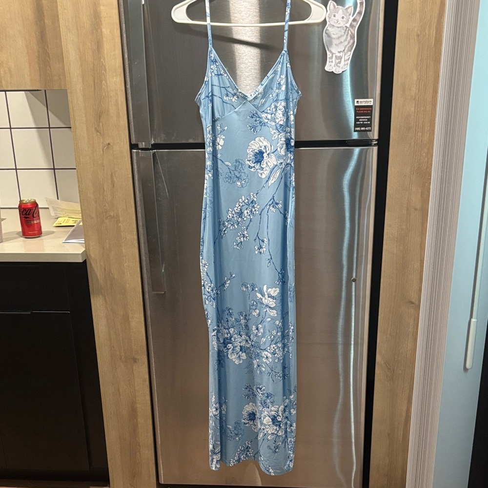 Blue Floral Maxi Dress